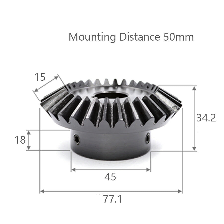 モジュール 2.5 歯数 30 穴径 20mm キー溝 6mm 速比 1:1.5 スチール ベベルギヤ 歯車