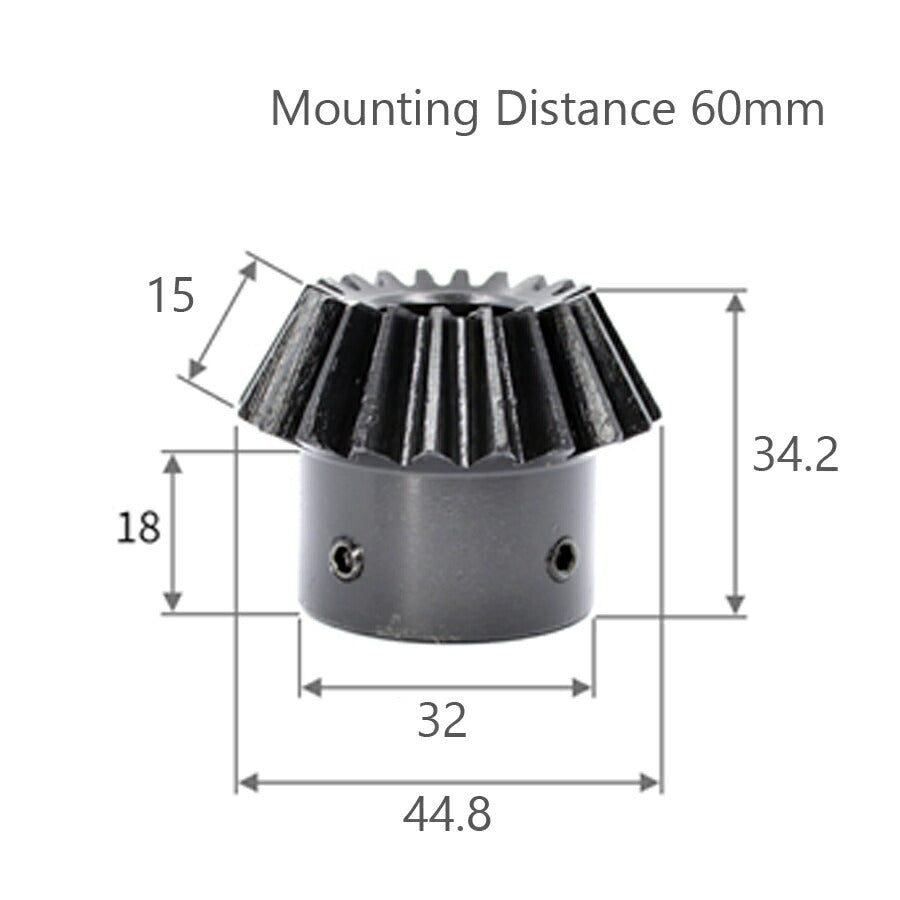 モジュール 2 歯数 20 穴径 14mm キー溝 5mm 速比 1:2 スチール ベベルギヤ 歯車