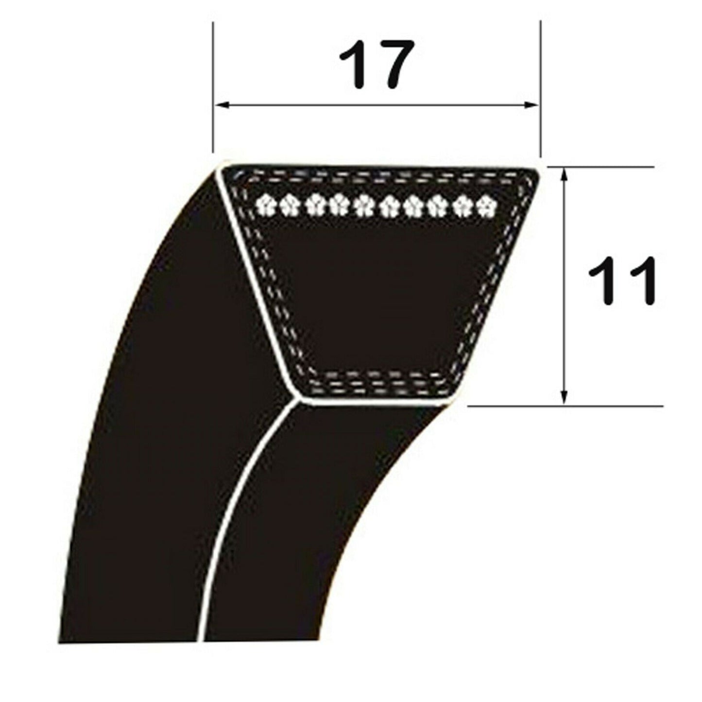 B-type V-belt, length selectable from 5000mm to 12000mm