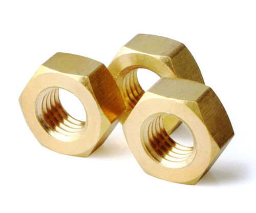 M8 x 1.25 4mm Thick Brass Nuts, Pack of 20