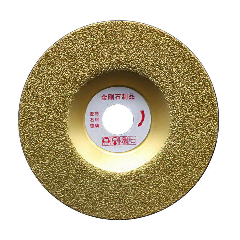 #120 100mm Outer Diameter 16mm Hole Diameter Gold Diamond Coated Grinder Wheel