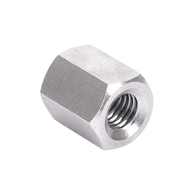 M6 x 1, 10mm wide, 15mm long, 5-pack stainless steel hexagonal long coupling nuts