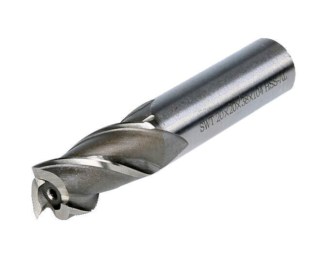 2.5mm Diameter, 52mm Overall Length, 3-Flute HSS-AL End Mill