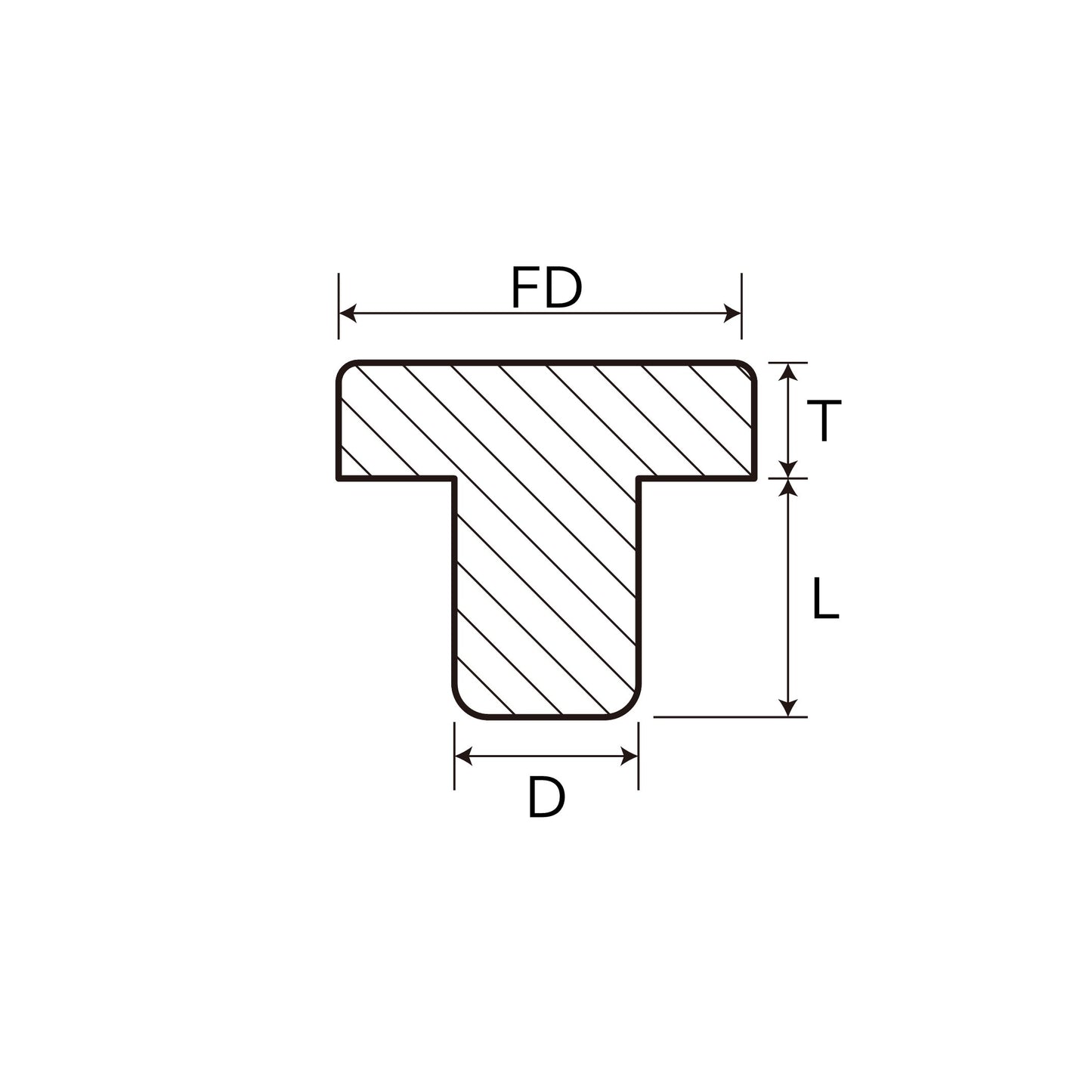 直径 11mm 白色 ソリッドシール フランジ付き シリコンゴム栓 キャップ T字 ホールプラグ