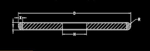 #150 R 2.5mm Outer diameter 150mm Diamond wheel
