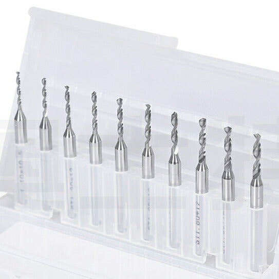 1.1-2.0mm PCB carbide drill bits, 1 of each type, total of 10