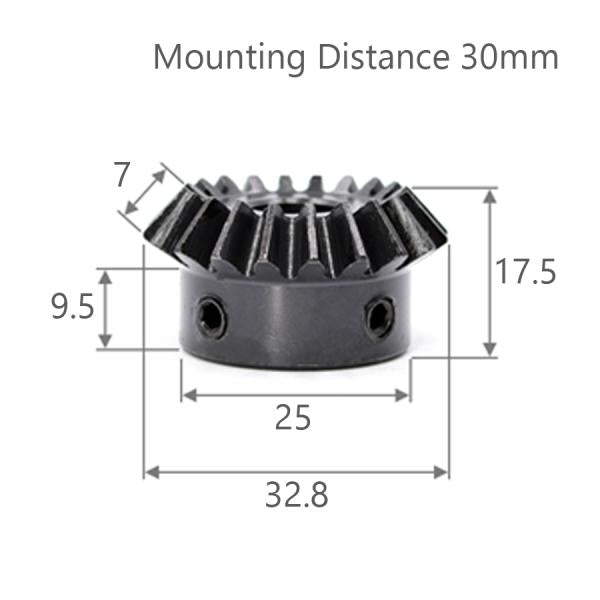 モジュール 1.5 歯数 20 穴径 8mm 速比 1:1.25 スチール ベベルギヤ 歯車