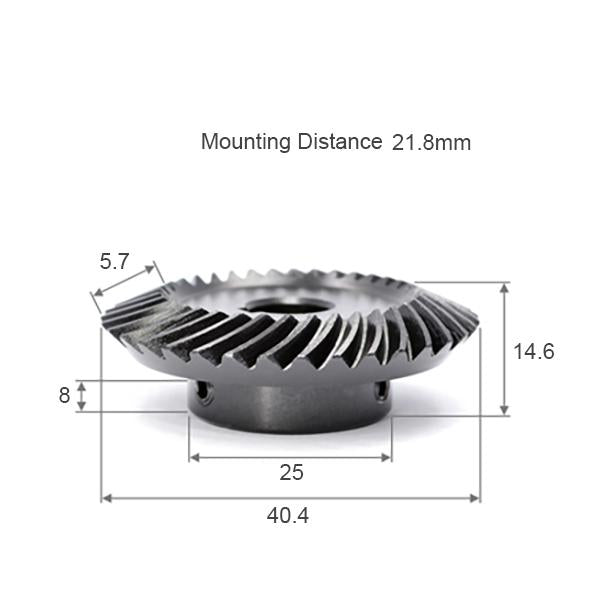 モジュール 1 歯数 40 穴径 12mm 速比 1:2 スチール スパイラルベベルギヤ 歯車