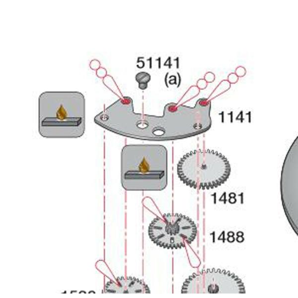 Watch Parts, ETA 28 Series Automatic Transmission Support Screws (51141), Pack of 5