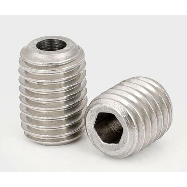 M6 x 1.0 x 6mm 穴径 3mm 六角穴付き中空頭無しボルト 304ステンレス鋼 2個入