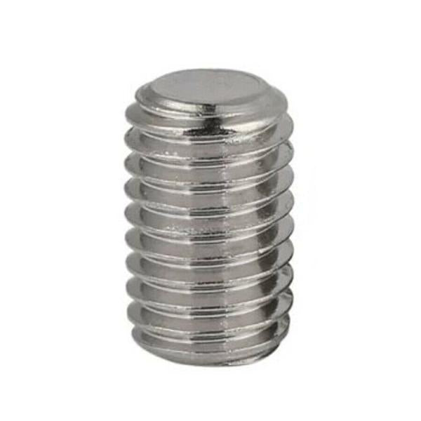 Hex Socket Set Screws, M4 x 0.7 x 6mm, Pack of 20, 304 Stainless Steel, Flat Tip