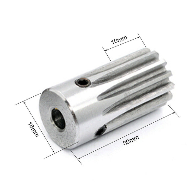 Module 1, 14 teeth, 16mm diameter, 5mm hole, 1045 steel spur gear