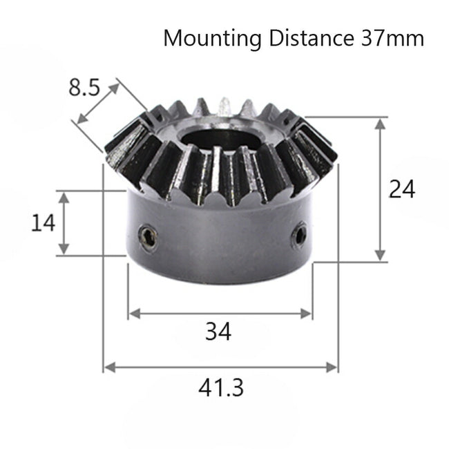 モジュール 2 歯数 20 穴径 10mm キー溝 4mm 速比 1:1 スチール ベベルギヤ 歯車