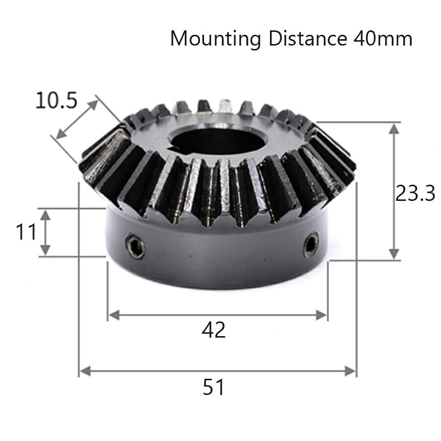 モジュール 2 歯数 25 穴径 17mm キー溝 5mm 速比 1:1 スチール ベベルギヤ 歯車