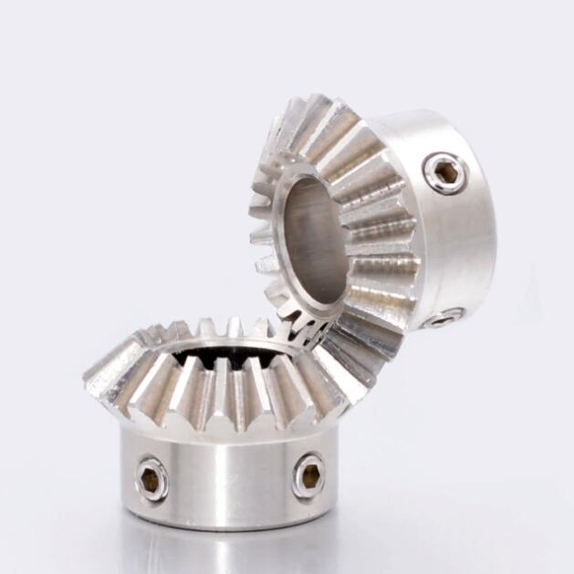 Module 2, 20 teeth, 1:1 ratio, stainless steel bevel gear