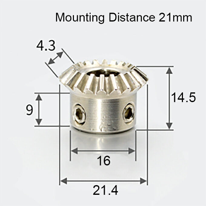 Module 1, Number of Teeth 20, Speed ​​Ratio 1:1, Stainless Steel Bevel Gear