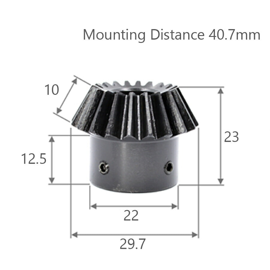 モジュール 1.5 歯数 18 穴径 10mm 速比 1:2 スチール ベベルギヤ 歯車