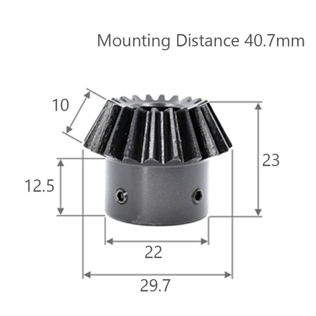 モジュール 1.5 歯数 18 穴径 10mm 速比 1:2 スチール ベベルギヤ 歯車