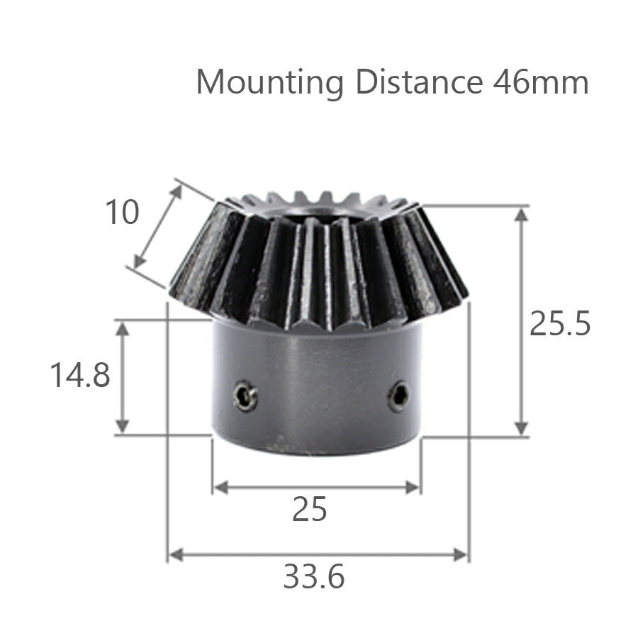 モジュール 1.5 歯数 20 穴径 10mm 速比 1:2 スチール ベベルギヤ 歯車