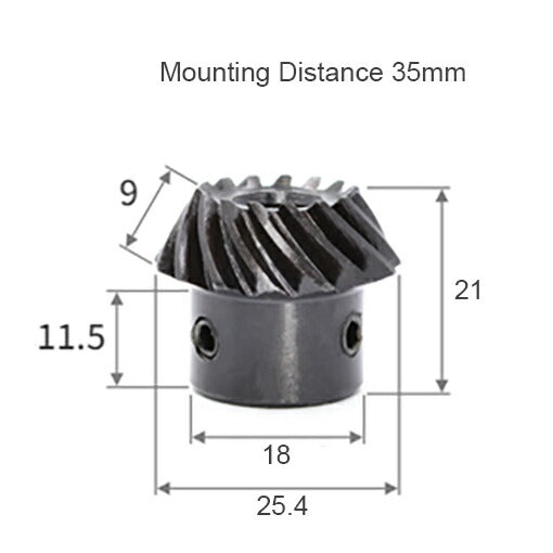 Module 1.5, Number of Teeth 15, Hole Diameter 10mm, Speed Ratio 1:2, Steel Spiral Bevel Gear