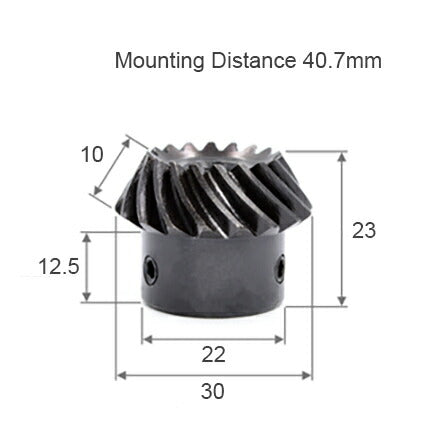 Module 1.5, Number of Teeth 18, Hole Diameter 8mm, Speed Ratio 1:2, Steel Spiral Bevel Gear