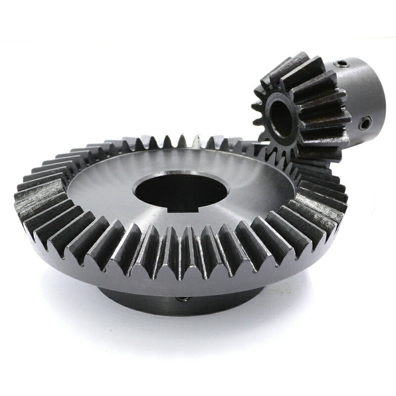 モジュール 2 歯数 45 速比 1:3 スチール ベベルギヤ 歯車