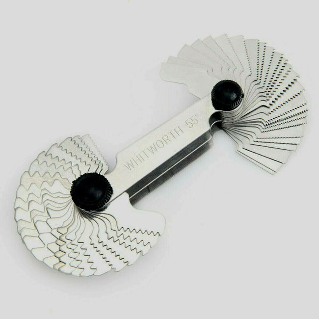 Pitch gauge 60 degrees: pitch 0.25~6mm 55 degrees: number of threads 4~62