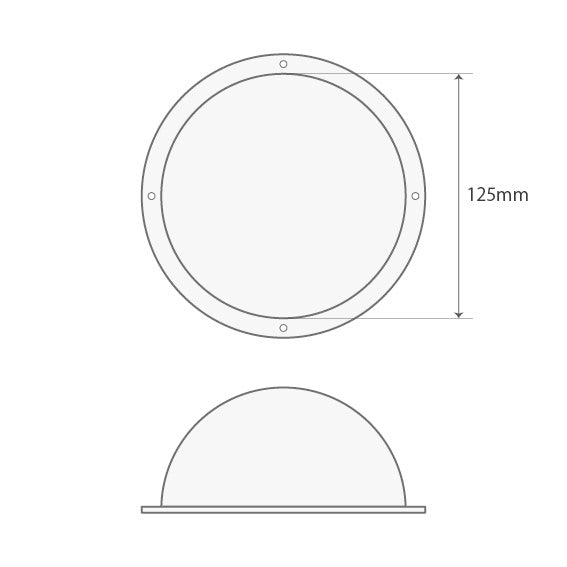 Acrylic dome cover with screw holes