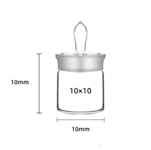 10 x 10mm Glass Cleaning Bottles with Lids, Alcohol, Benzine, Cups, GAVAN