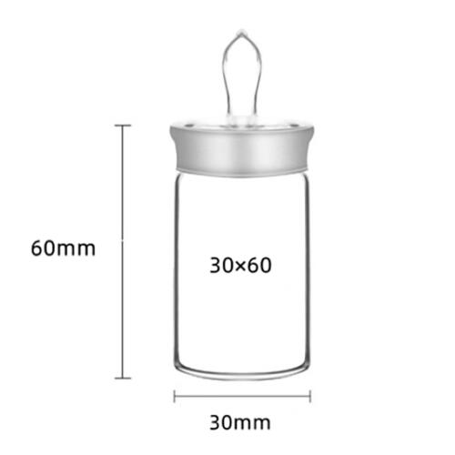 30 x 60mm Glass Cleaning Bottle with Lid, Alcohol, Benzine, Cup, GAVAN