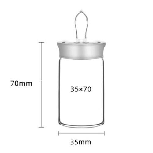 35 x 70mm Glass Cleaning Bottle with Lid, Alcohol, Benzine, Cup, GAVAN