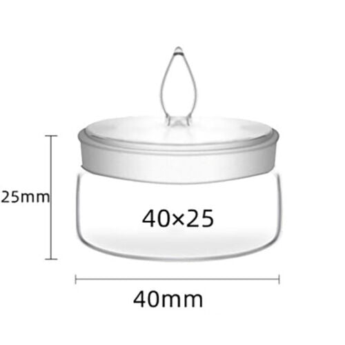 40 x 25mm Glass Cleaning Bottle with Lid, Alcohol, Benzine, Cup, GAVAN