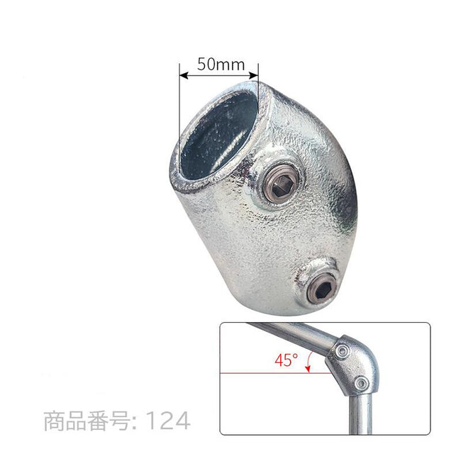 31.8mm 32mm 単管パイプ ジョイント 45度エルボ 組立 D32-124