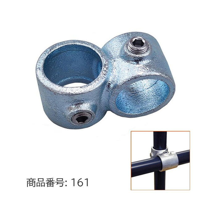 42.7mm 単管パイプ ジョイント 十字 2本貫通 組立 D42-161