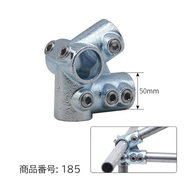 48.6mm用 単管パイプ ジョイント 屋根 軒先端部用 組立 D48-185