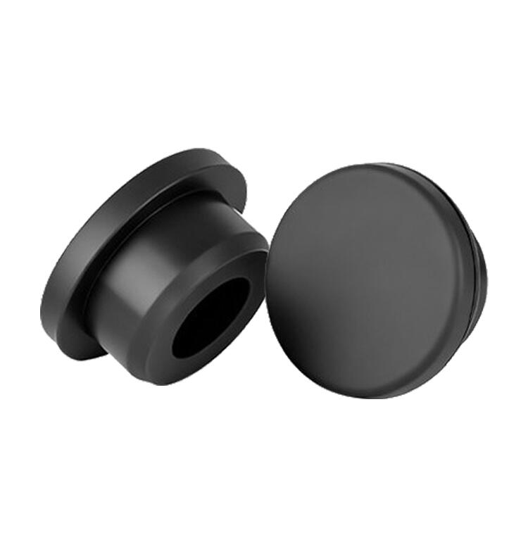 直径 18mm 黒色 フランジ付き シリコンゴム栓 キャップ T字 ホールプラグ