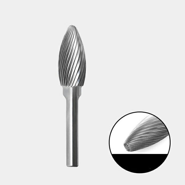 16 x 32mm 楕円型 シングルカット シャンク径 6mm 超硬 ロータリーバー リュータービット 超硬バー