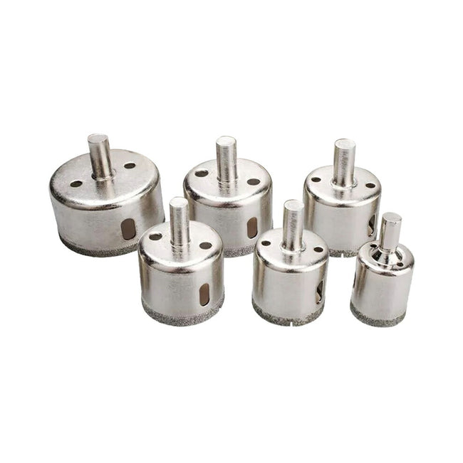 10, 12, 14, 16, 18, 20mm (1 of each type) Total of 6 Hole Saws for Drilling Glass, Ceramic, and Tile