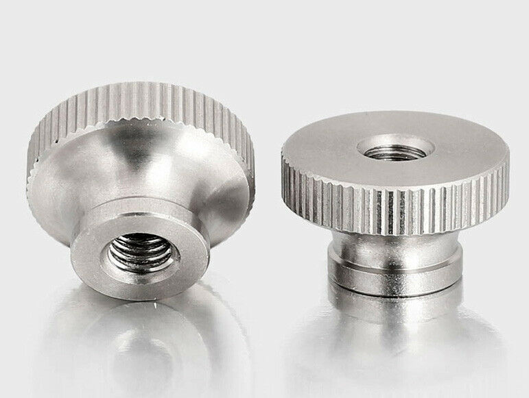 M12 x 1.75 ねじ込み 2個入 ローレットナット サムナット 縦目 ステンレス鋼