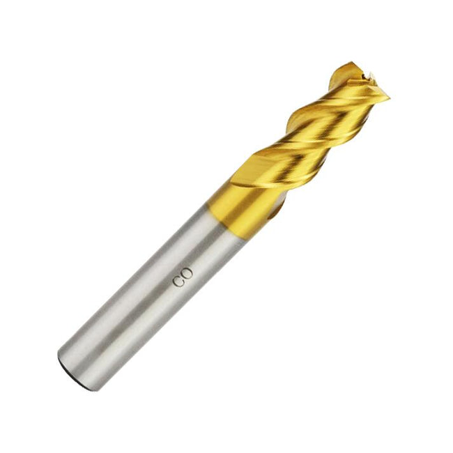Blade diameter 25mm, overall length 120mm, 3-flute HSS Co end mill, cobalt high-speed steel
