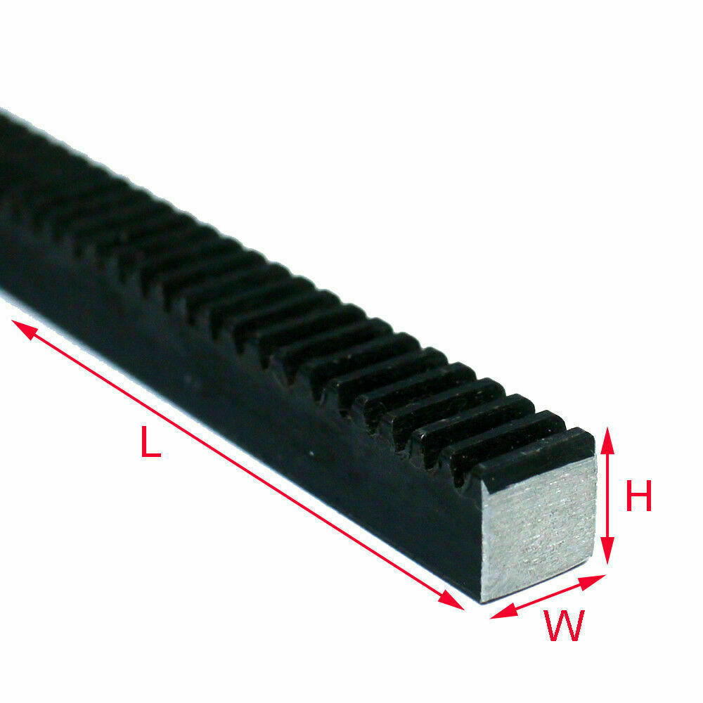 M0.5 Width 5mm Height 10mm Rack Gear AISI1045 Steel Overall Length Selection 100 to 500mm