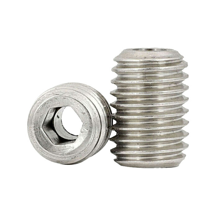 M12 x 1.75 長さ 16mm 穴径 6mm 2個入 六角穴付き中空頭無しボルト 304ステンレス鋼