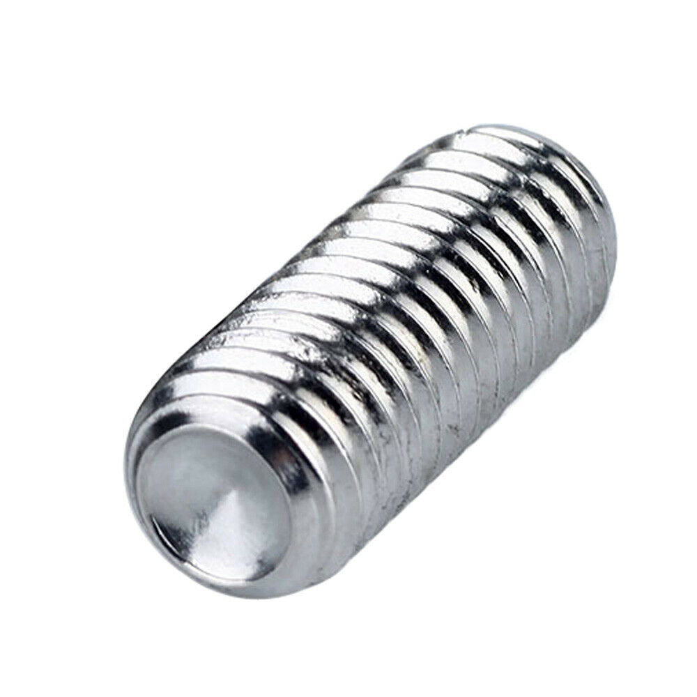 #10 - 32 Overall Length 1/4" (Approx. 6.4mm) Pack of 20 Stainless Steel Hex Socket Set Screws, Unified Inch, Recessed Point