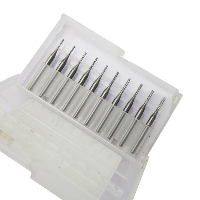 1～3mm ダイヤ目 超硬ルータービット 計10本入