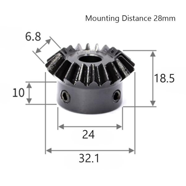 モジュール 1.5 歯数 20 穴径 8mm 速比 1:1 スチール ベベルギヤ 歯車 – GAVAN工具、金具専門店