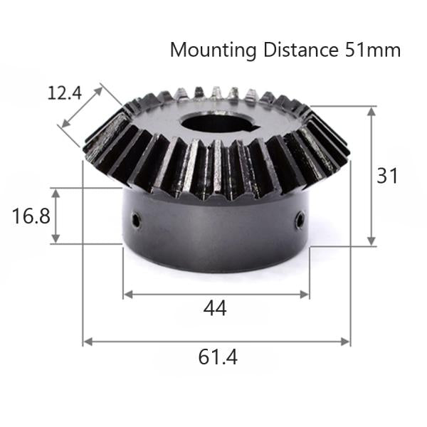 モジュール 2 歯数 30 穴径 24mm キー溝 8mm 速比 1:1 スチール ベベルギヤ 歯車 – GAVAN工具、金具専門店