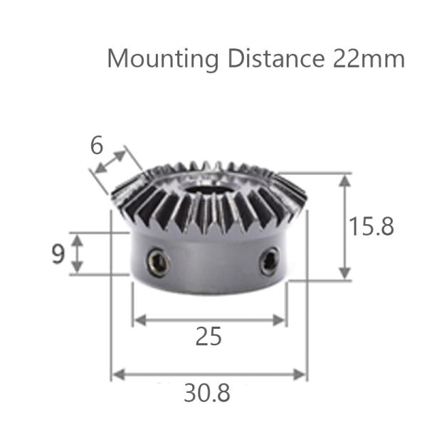 モジュール 1 歯数 30 穴径 12mm 速比 1:1.5 スチール ベベルギヤ 歯車