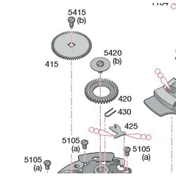 時計用部品 ETA28系サイズ 角穴車用ねじ(5415) 5本入