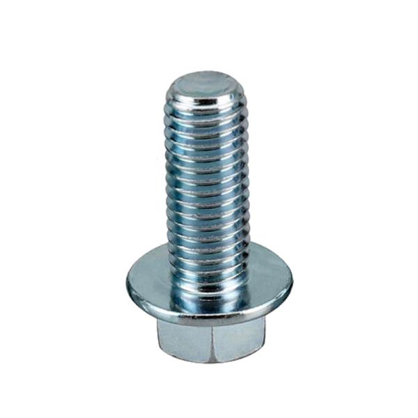 M8 x 1.25 x 10mm 5個入 全ねじ 強度区分 8.8 亜鉛メッキ フランジ付き 六角ボルト