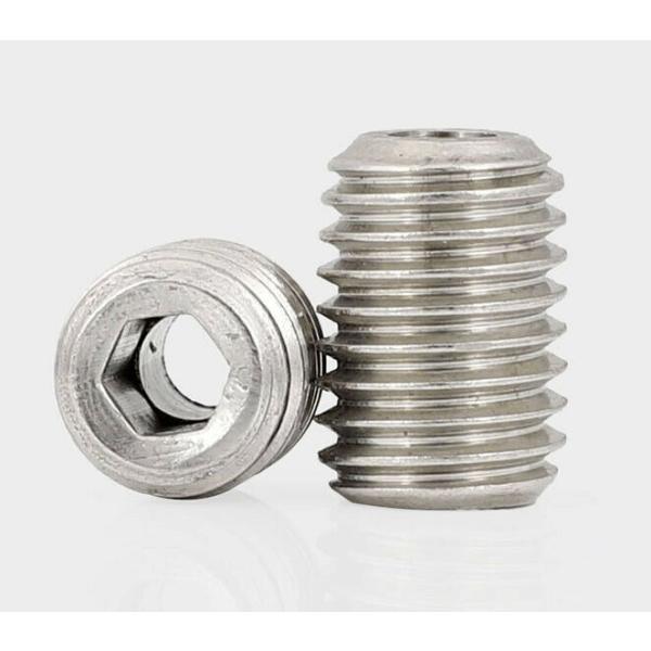 M8 x 1.25 x 12mm 穴径 4mm 六角穴付き中空頭無しボルト 304ステンレス鋼 2個入